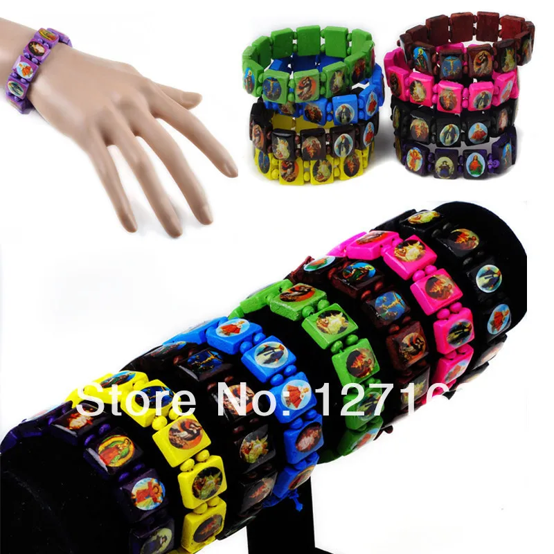 50 шт./лот деревянные четки браслет католические микс святых браслеты для детей