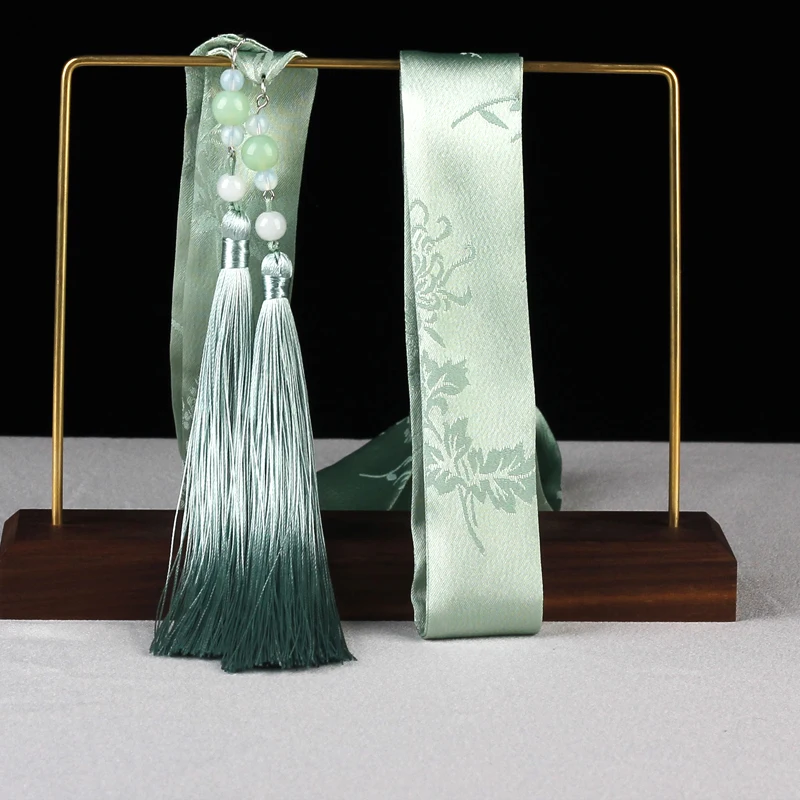 Green Повязка для волос hanfu головной убор anciension ласточкин хвост Супер девочка сказочный костюм аксессуары шоу лента для волос завязанная веревка - Цвет: Green