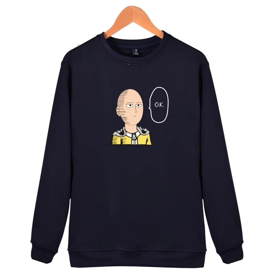 One Punch Man Hero Saitama Oppai Аниме толстовки пуловер флисовая толстовка мужская и женская