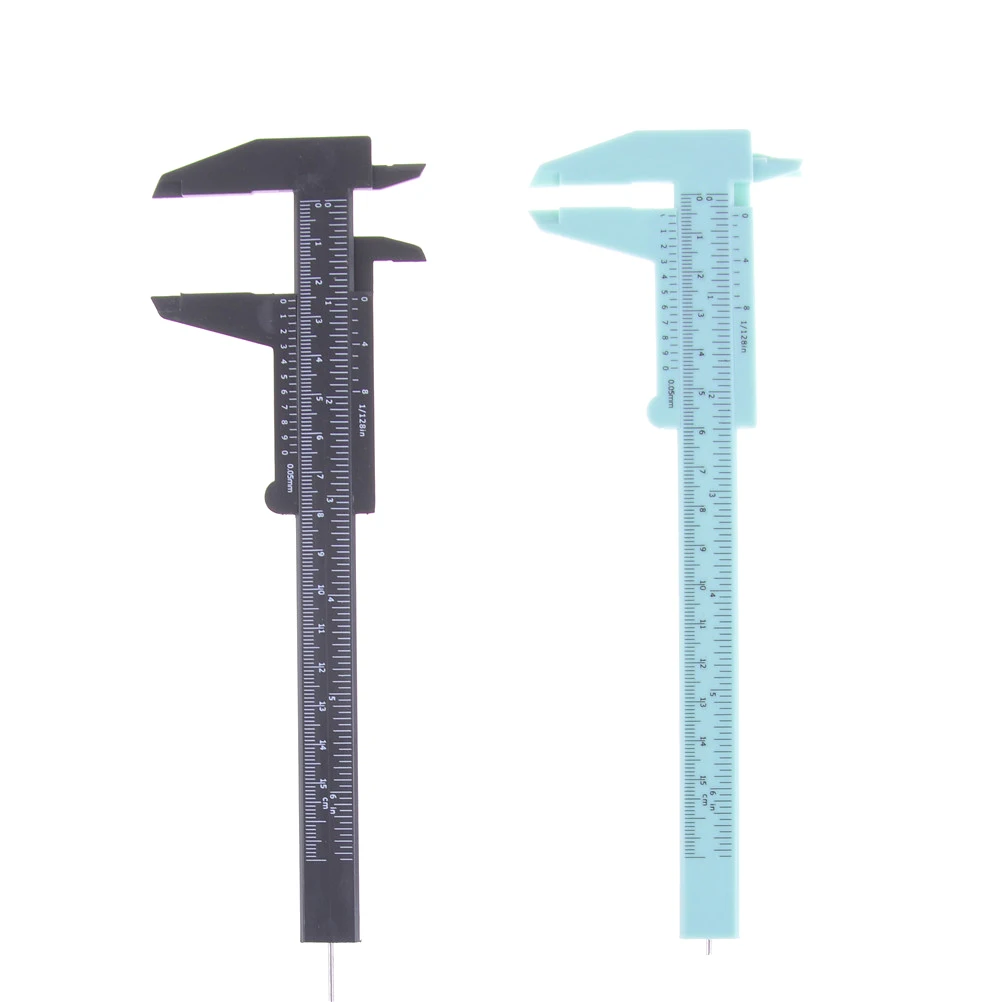 

6 Inch 150mm Jewelry Measuring Plastic Ruler Sliding Gauge Vernier Caliper
