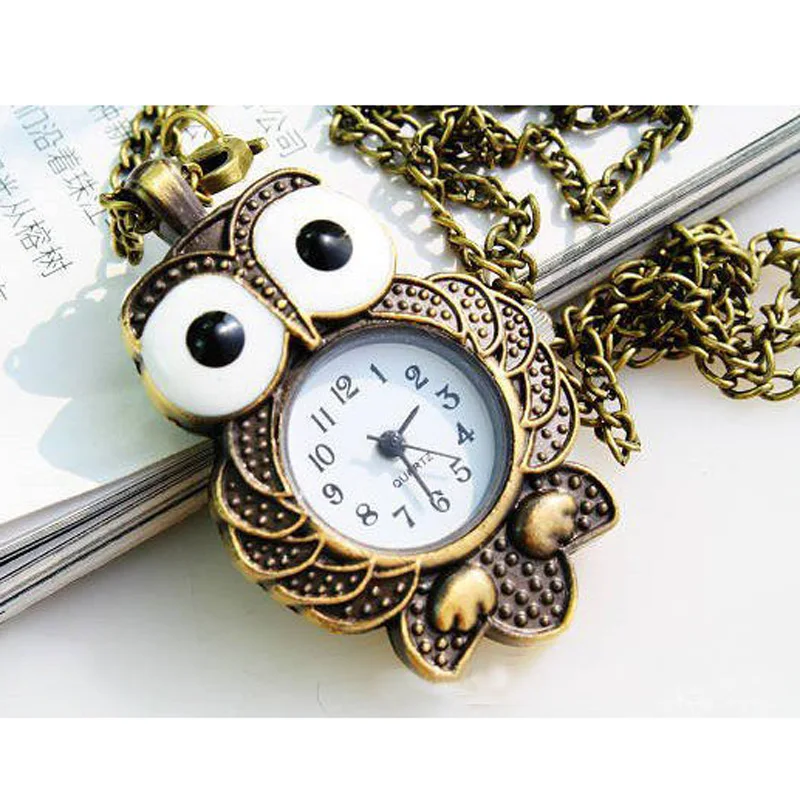 Новый дизайн Оптовая Продажа Модные Винтажные бронзовые кварцевые карманные