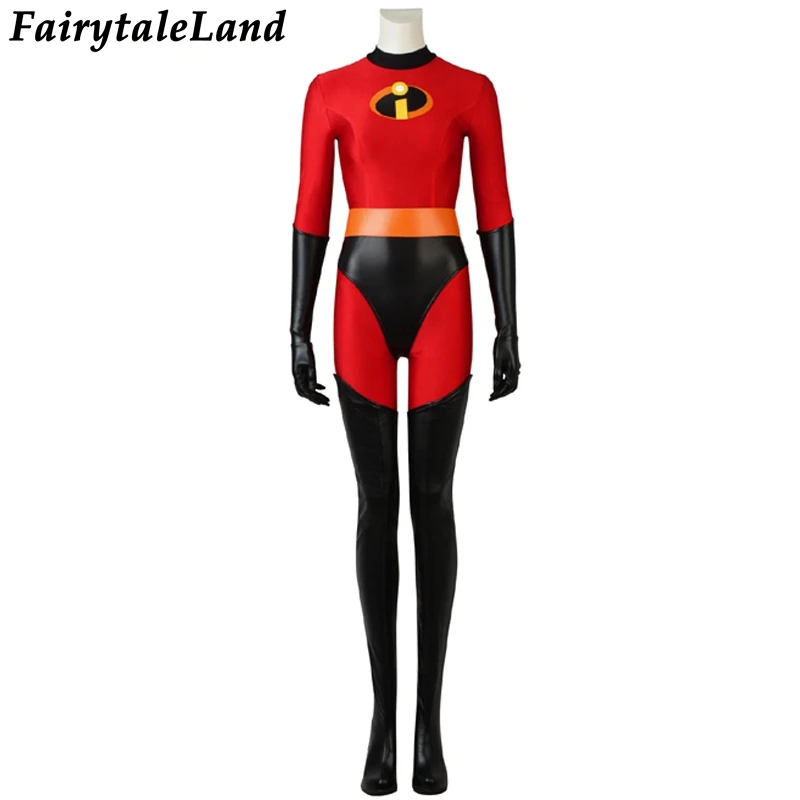 Суперсемейка 2 Elastigirl Косплей Костюм Костюмы на Хэллоуин для взрослых женщин Косплей Helen Parr Elastigirl комбинезон на заказ