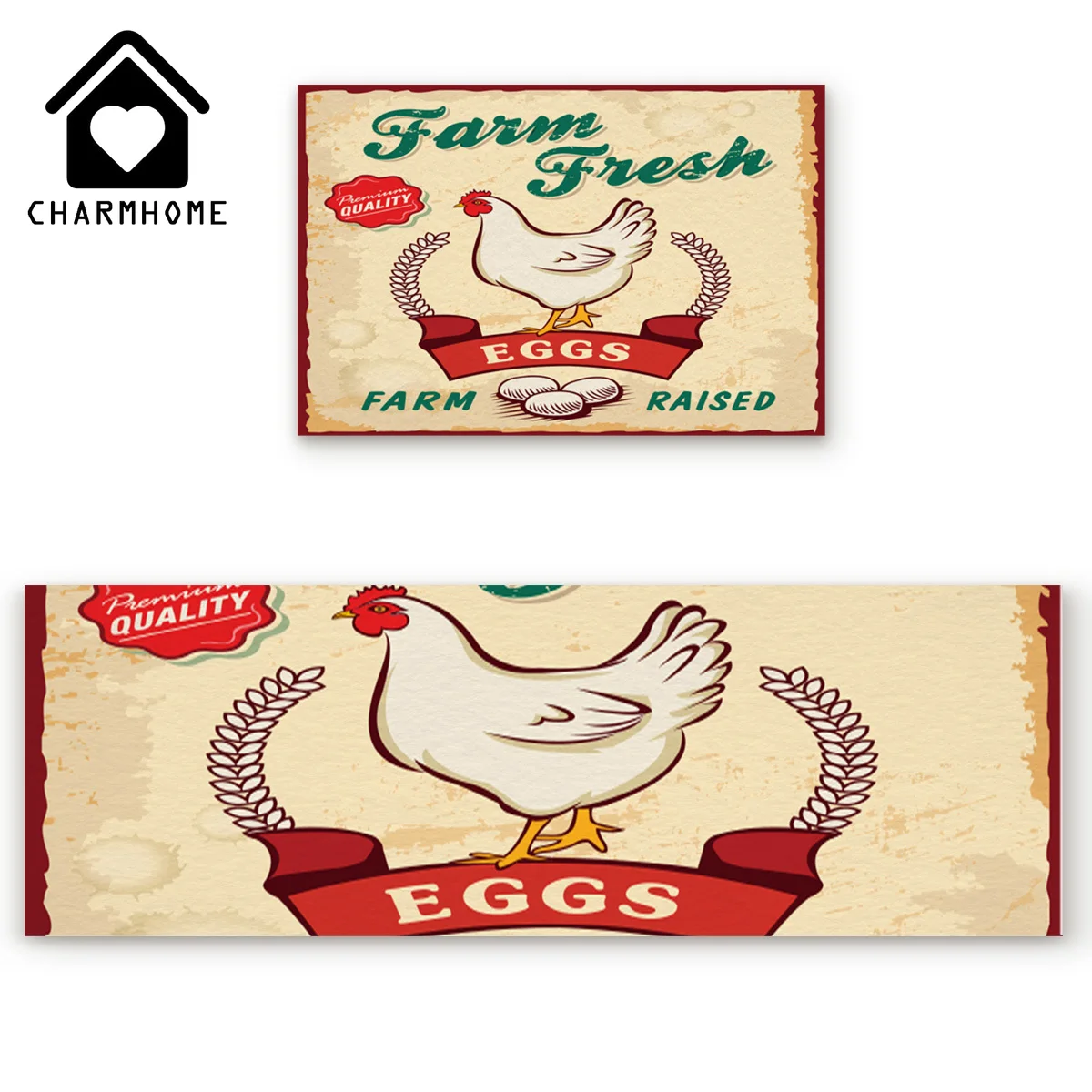 CHARMHOME 2 шт./компл. Ретро фермы курица плакат длинные Кухня коврик коврики домашний