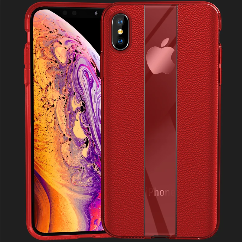 Ультра-тонкий мягкий силиконовый кожаный чехол для iPhone 7 8 плюс роскошный