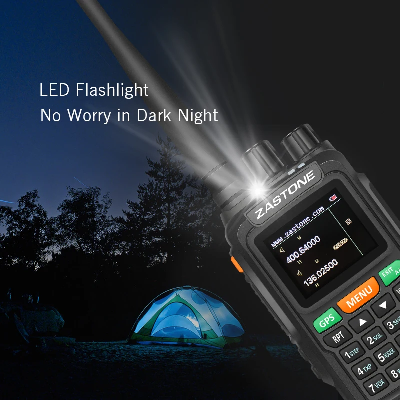 Zastone ZT889G gps портативные рации УКВ двухстороннее радио 999CH 134-174/400-520 мГц
