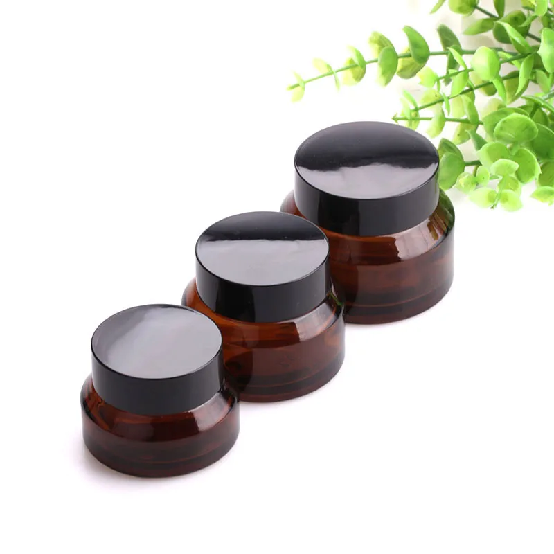 Sedorate 50 шт./лот Amber Стекло банки для косметический крем для лица банки 15 г 30 г Стекло случае Макияж контейнеры упаковка lz002