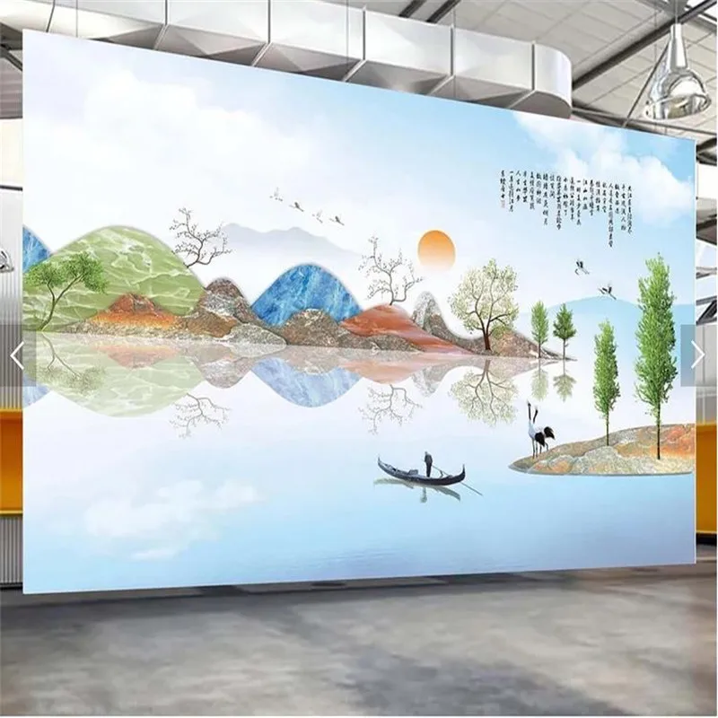 

Пользовательские обои 3D креативный простой пейзаж обои для гостиной диван спальня современные обои домашний декор настенная роспись