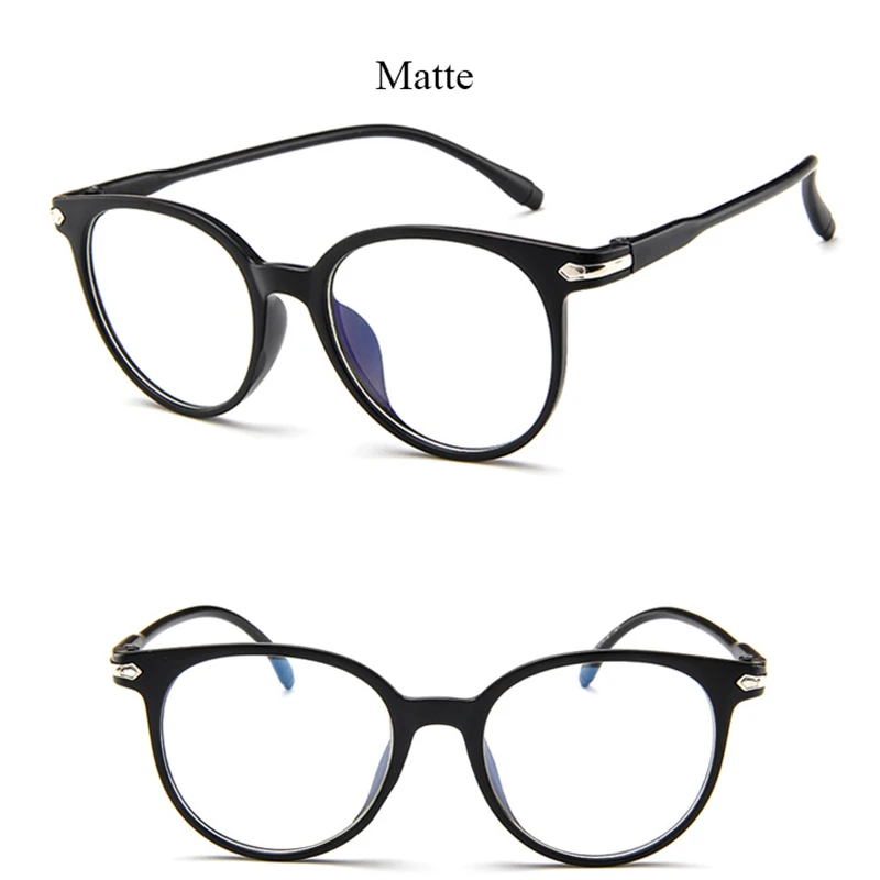 SandBlack Yoovos Vintage Women Glasses Frame Anti Blue Light Eyeglasses Retro Round Clear Lens Glasses Optical Spectacle Frame UV400 - Цвет линз: SandBlack