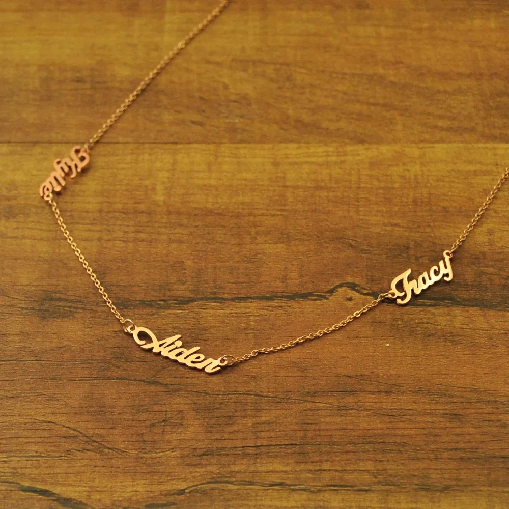 

Custom Three Names Family Necklace Children Names Necklace Friendship Necklace New Mom gift Mothers Day gift