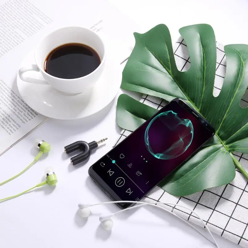 Удлинитель для наушников 3 5 мм аудиоразветвитель переходник с 1 штекером на 2