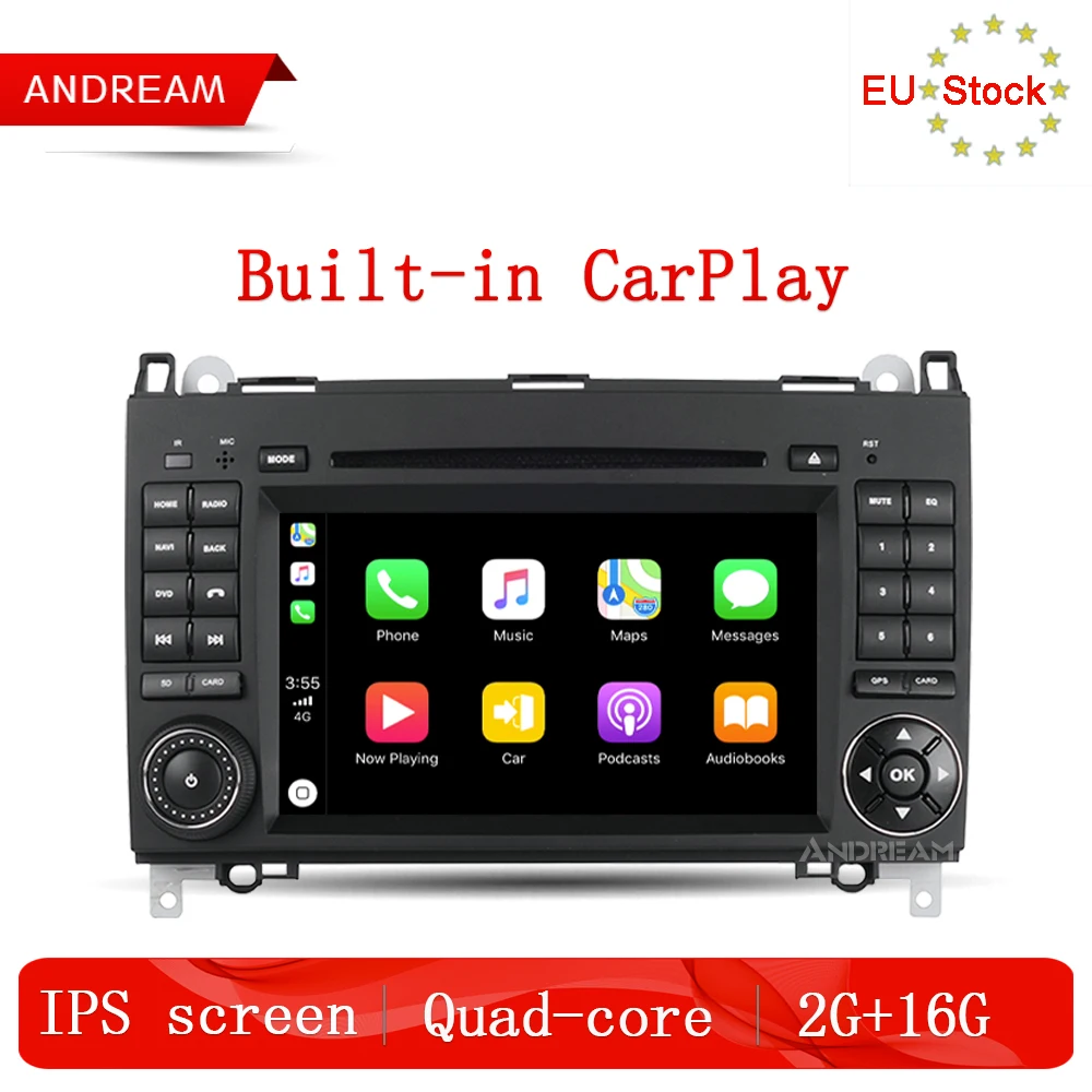 Andream встроенный Carplay Android 8 1 авто ядерный 2G/32G Автомобильный dvd плеер стерео радио