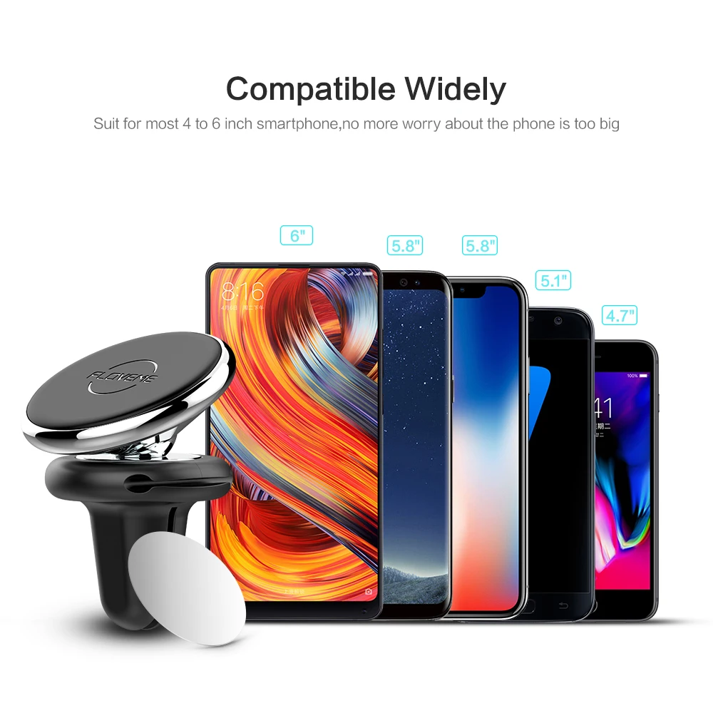 Магнитный автомобильный держатель для кабелей с зажимом FLOVEME iPhone 11 XR Xiaomi Mi9