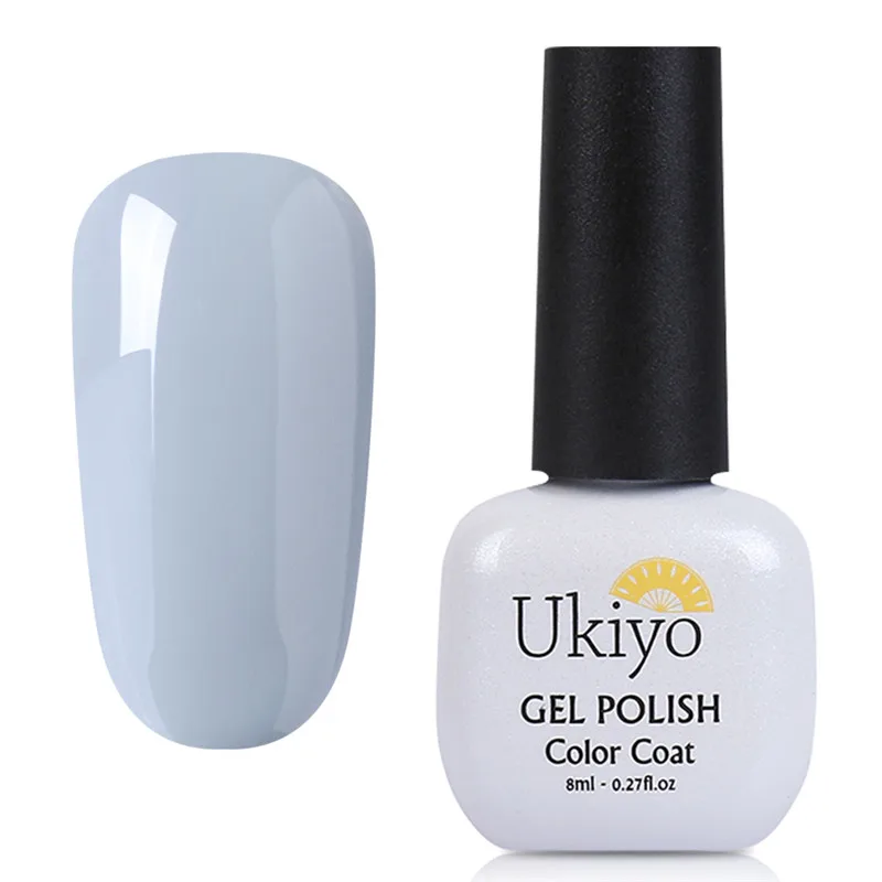 Ukiyo DIY Grey Color Series 8ML Gray Gelpolish Semi Permanent Ink Gel Polish Top and Base Primer UV Nail Art | Красота и здоровье
