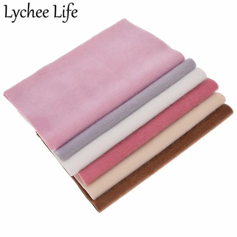 Lychee Life A4 меховая кожаная Флокированная Ткань 29x21 см однотонная флокированная