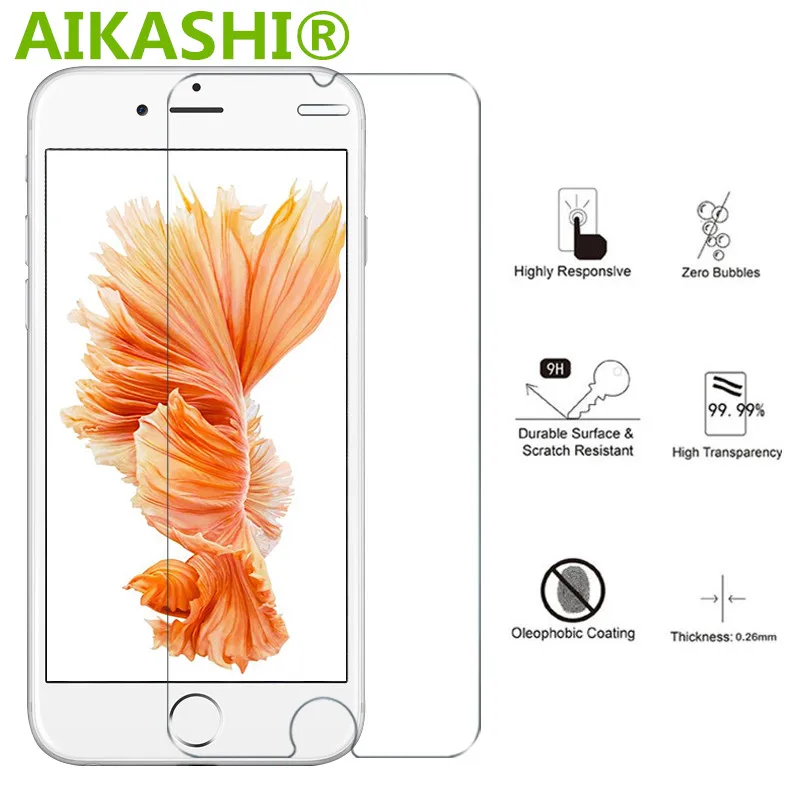 AIKASHI 2 шт. 9H закаленное стекло для iphone XS MAX XR 8 4S 5 5S SE 6 6s 7plus защитная пленка + чистые