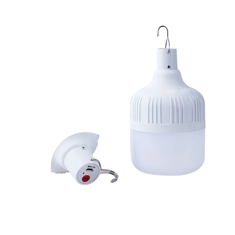 White USB светодиодный аварийный светильник, лампа, перезаряжаемая батарея, светильник ing, лампа для дома, наружного кемпинга, обслуживания, ночной рынок - Испускаемый цвет: White