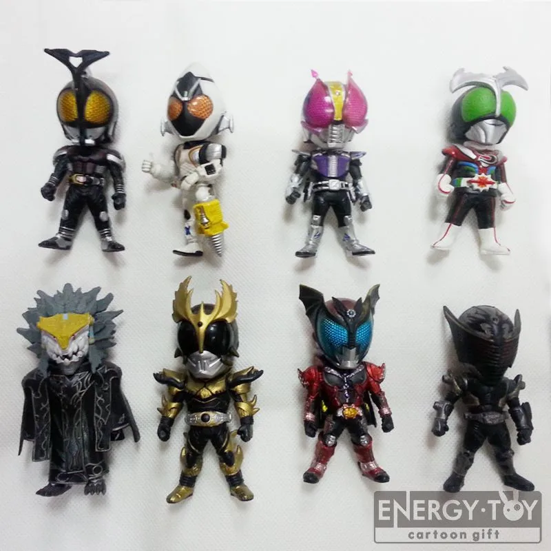 8 шт./компл. аниме маскарадный наездник Kamen Rider Agito Ryuki Faiz Fourze мини ПВХ фигурка модельные игрушки, коллекционные куклы