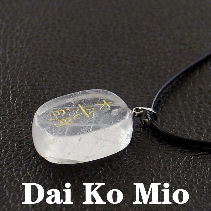 Dai Ko Mio 03 Горячая Распродажа энергетические символы рейки целебные камни амулеты и талисманы натуральные ювелирные изделия с кристаллами колье ожерелья подвески - Окраска металла: Dai Ko Mio 03