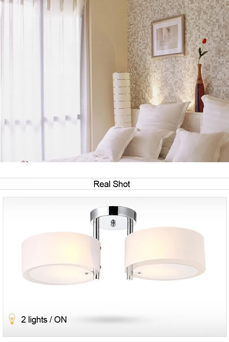 Lustres Brief Home Deco Круглый акриловый потолочный светильник для гостиной современный DIY спальня 3* E27 лампа хромированный Железный светодиодный светильник ing