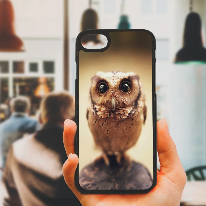 Beautiful Flamingo Eagle Owl Bird Phone Case Anti-knock Black Smooth PC Plastic Hard Cover for iphone 8 7 6 6S PLUS X 5S 5 SE |