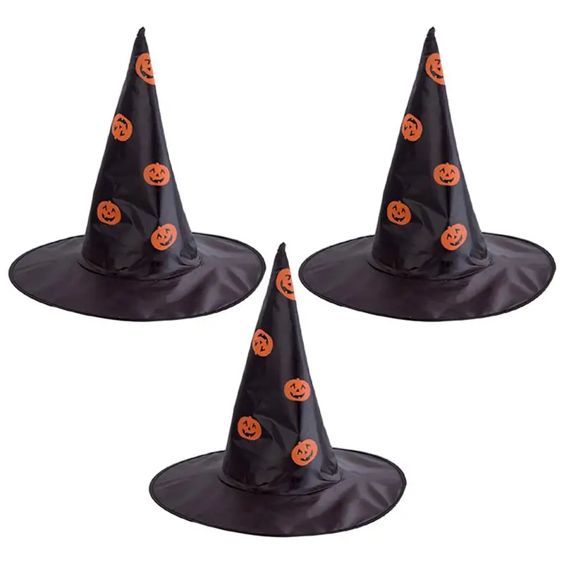 3 шт. шляпы ведьмы креативный рисунок тыквы шляпа на Хэллоуин Детский костюм для