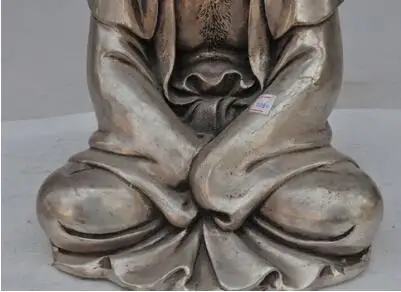 8 &quotТибетский буддистский храм Серебряный Joss Arhat Damo Bodhidharma Dharma статуя Будды | Дом и