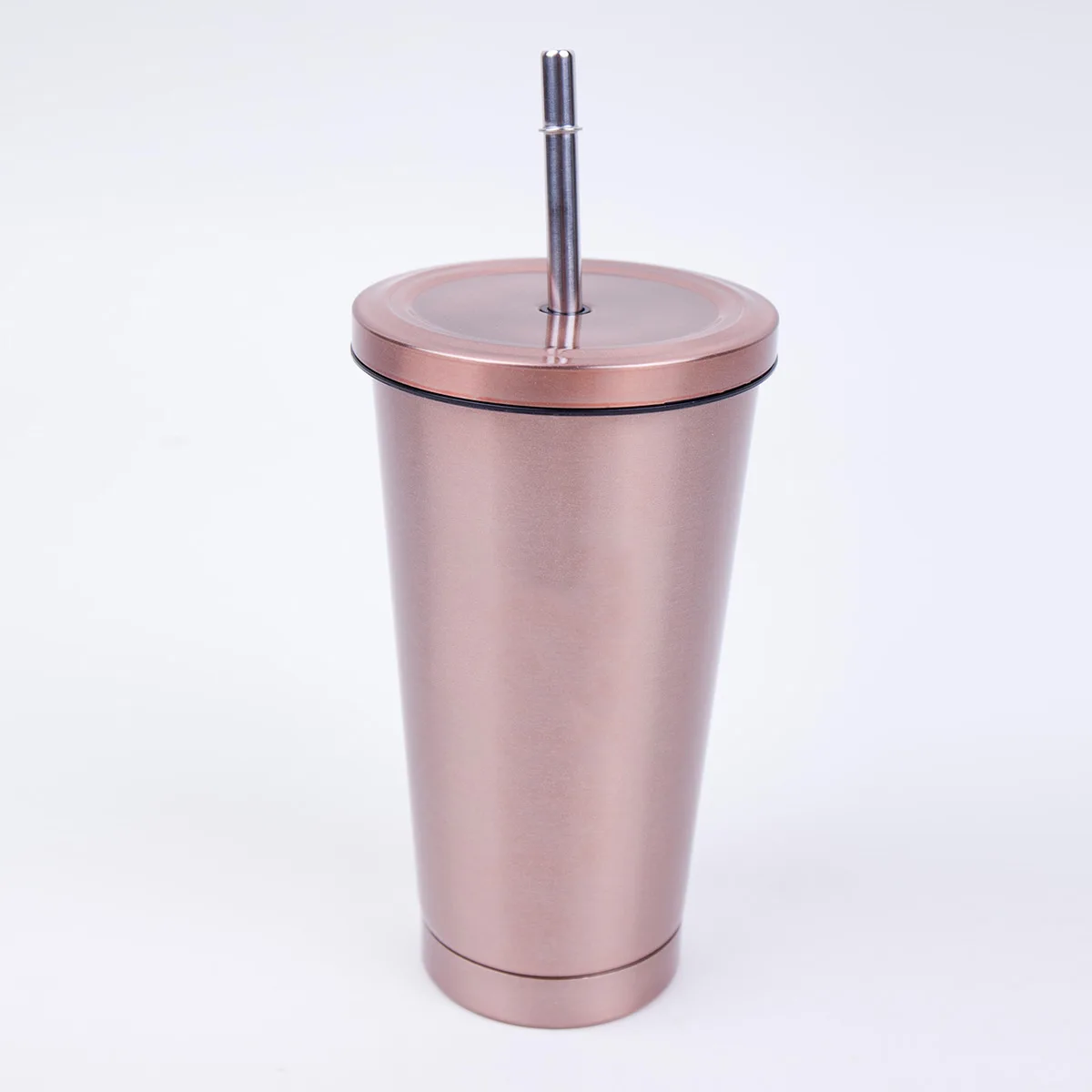 Стакан с двойной стенкой из нержавеющей стали 16 унций крышкой и соломой | Дом сад