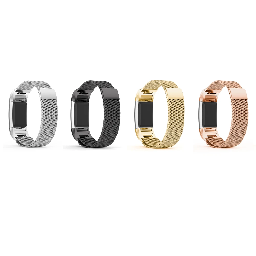 Mijobs магнитный браслет из нержавеющей стали Миланская петля для Fitbit Charge 2 сменный