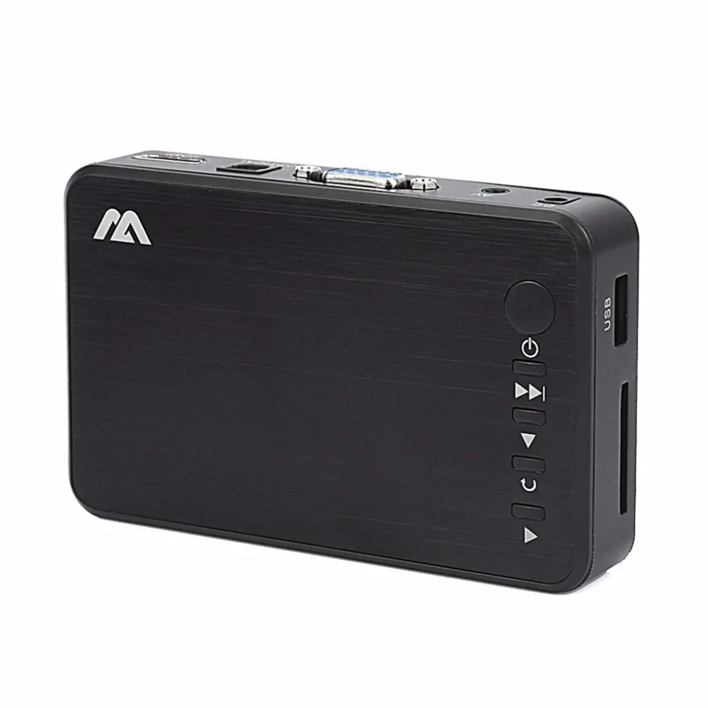 Mini Portable Full HD 1920x1080 HDMI VGA AV USB Hard Disk U Disk Player Multimedia Player H7 For Home Car Office