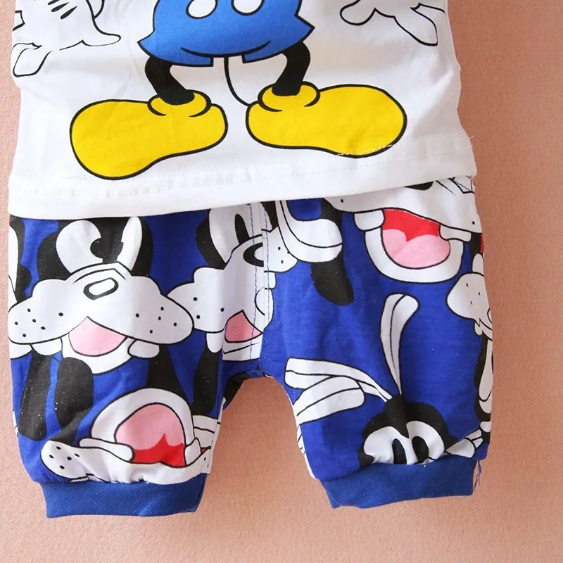 BibiCola baby boys summer clothing sets infant sleeveless t-shirt + shorts 2pcs cartoon clothes set child boy sports suits |