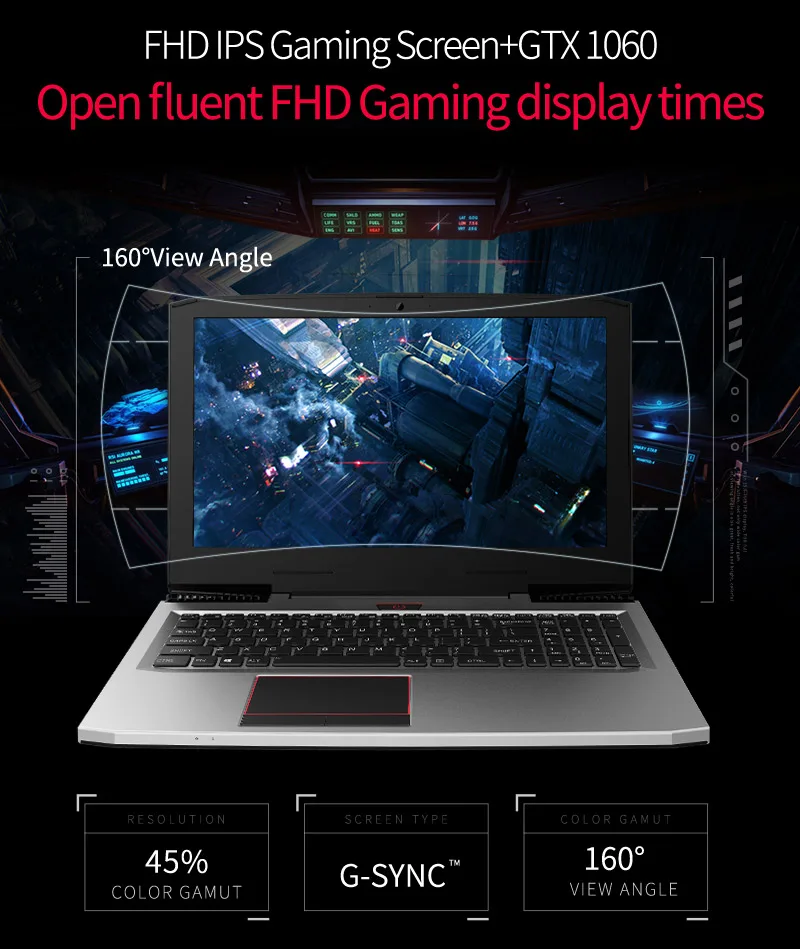Ноутбук BBEN G16 i7 7700HQ, 15,6 дюймов, игровой ноутбук, быстрая работа, 32 ГБ+ 512 ГБ SSD+ 2 ТБ HDD, 1920x1080 FHD, wifi, ips экран