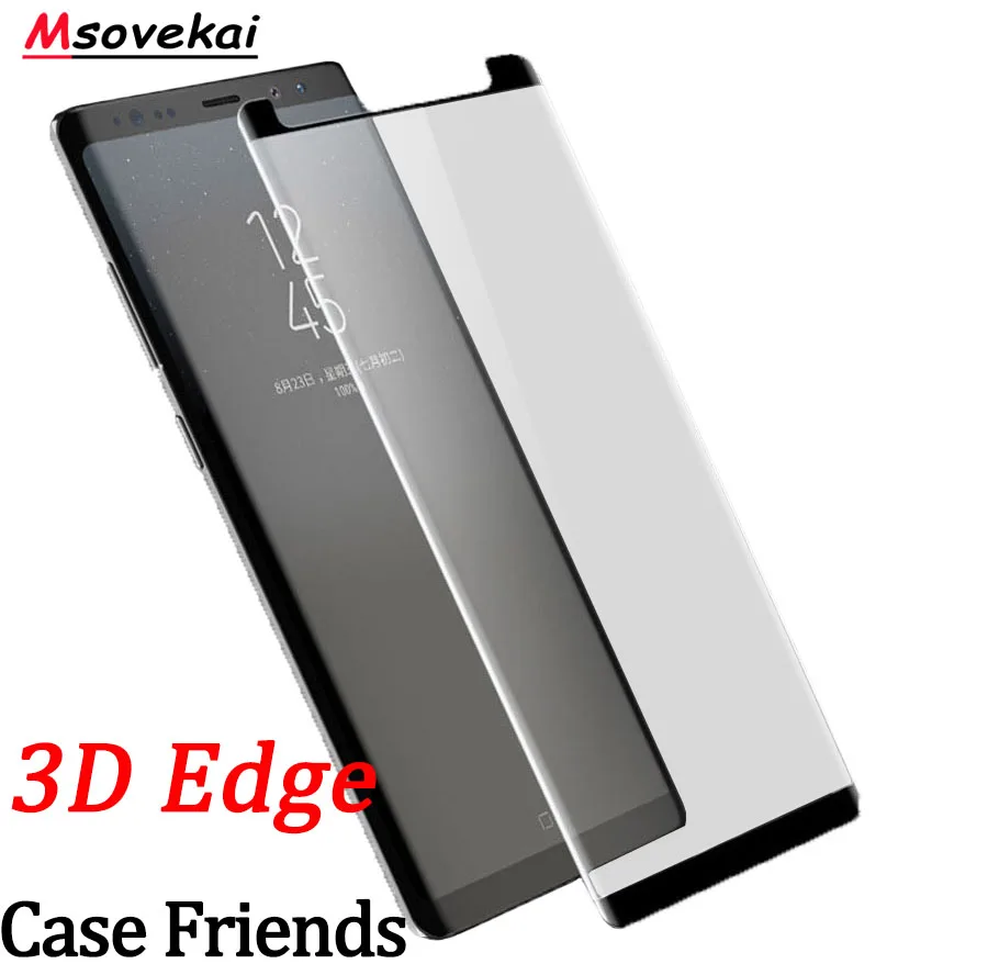 3D полное покрытие закаленное стекло для Samsung Galaxy S7 Edge S8 Plus S9 + Note9 Note8 чехол друзья 9H