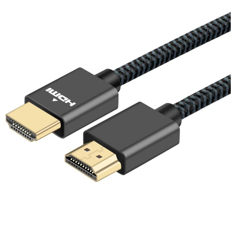 Ультратонкий нейлоновый плетеный кабель 2 0 HDMI V2.0 Папа папа HD 4K @ 60Hz 3D 4FT 6FT 10FT 18gbps с