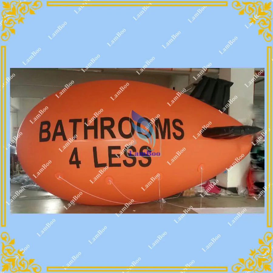 Все DHL Бесплатная доставка 4 м/13 футов Длинные оранжевые надувные дирижабль с