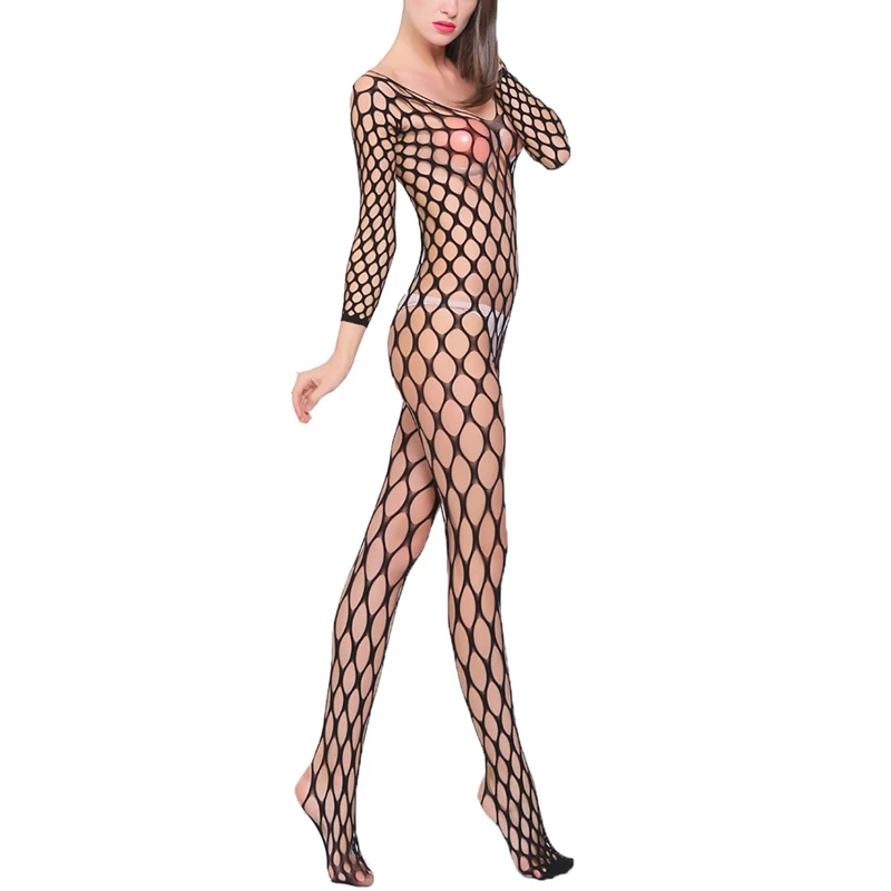 Нижнее белье Ishine женское ажурное Эротическое с открытым шаговым швом|fishnet