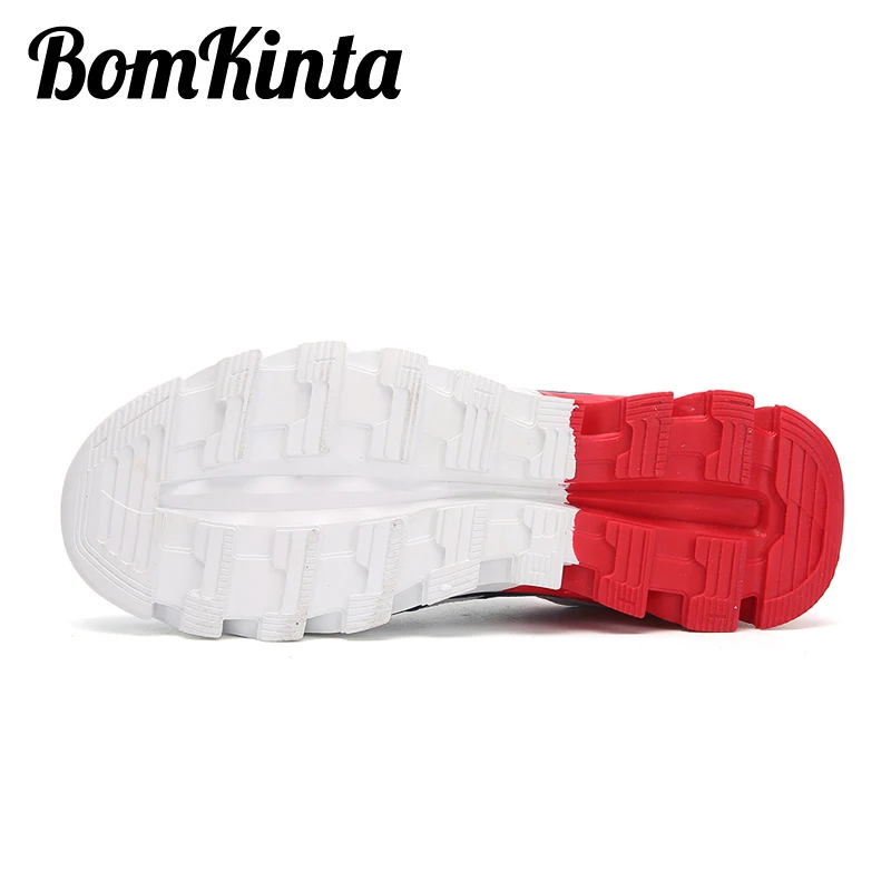 BomKinta Mixed Colors Blue Red Casual Shoes Men Non-Slip Sneakers Plus Size 46 Breathable Walking Male Footwear | Обувь