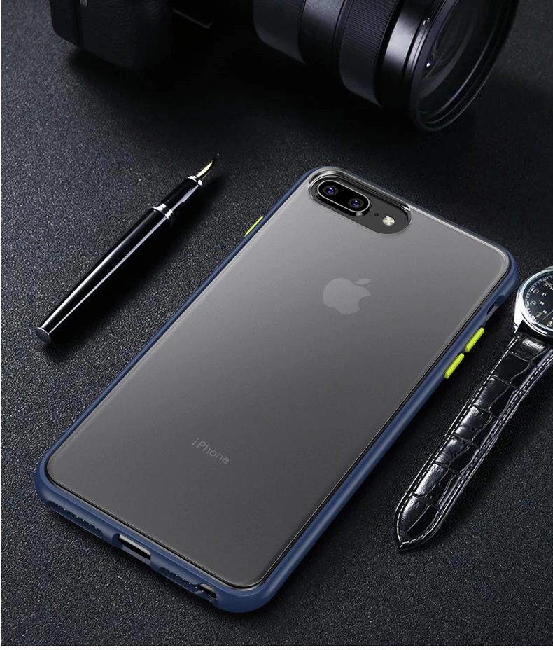 Для iPhone 8 7 чехол Magic Shadow IPAKY 6 6s Plus чехол с цветными кнопками Мягкий Бампер PC Гибридный противоударный чехол для iPhone 8 7 Plus чехол