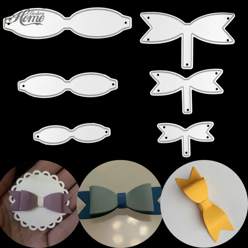 6 шт./лот банты металлические штампы трафареты Лента Сделай Сам Скрапбукинг