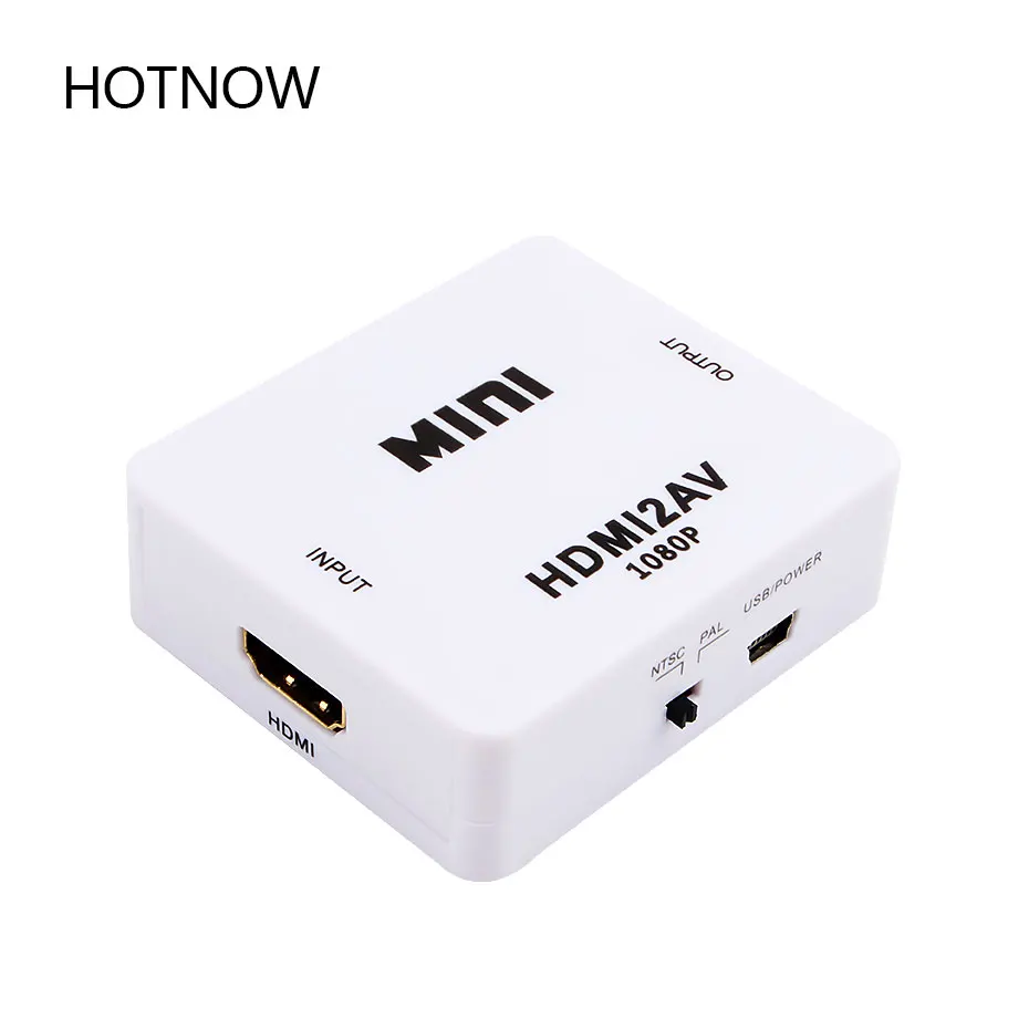 HOTNOW HDMI в AV CVBS конвертеры поддержка NTSC PAL выход RCA HD 1080P видео мини HDMI2AV адаптер для PS3