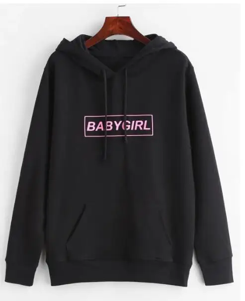 Женский джемпер с надписью BABYGIRL Розовый пуловер контрастным графическим принтом