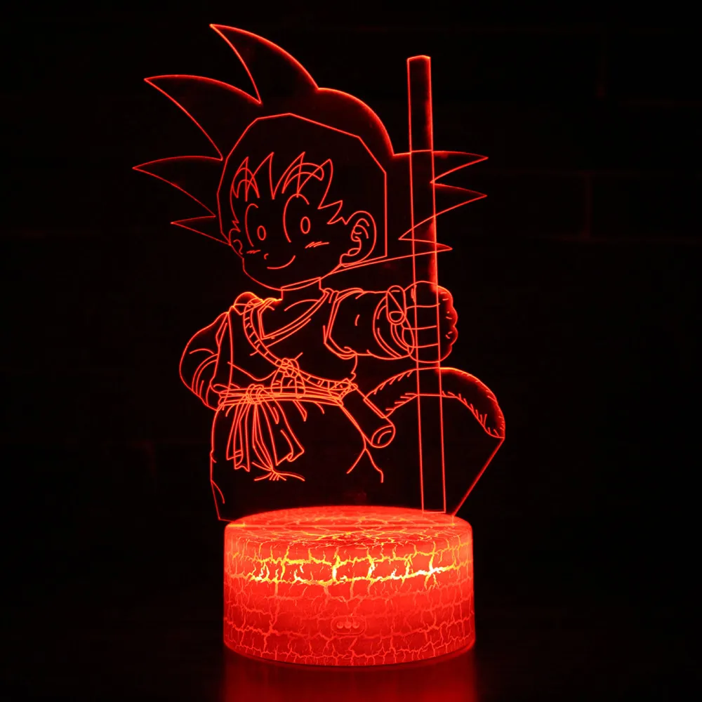 3D лампа Dragon Ball Kakarot Vegeta Son Gohan стволы для клеток Cyborg Freeza 7 цветов светодиодный