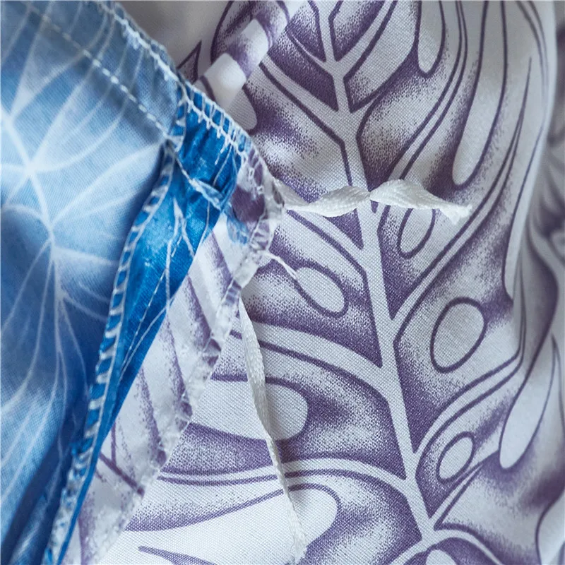 Modern Blue Print Beautiful Bedding Sets 2/3pcs Bed Linings Duvet Cover Pillowcases Set USA Queen King Twin Size Bedlinen | Дом и сад