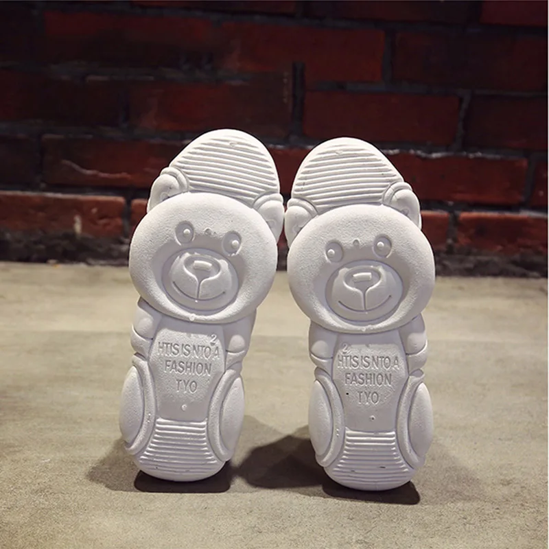 Летняя спортивная Белая обувь для отдыха Новинка 2019 года на подошве с медведем