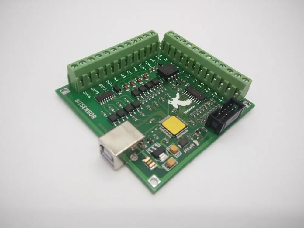 Бесплатная доставка CNC MACH3 USB 4 оси 100 кГц USBCNC Гладкий Степпер контроллер движения