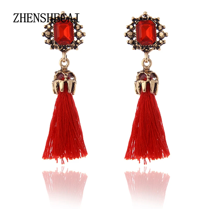 2017 новая мода Винтаж Стиль кисточкой Висячие серьги популярные аксессуары для