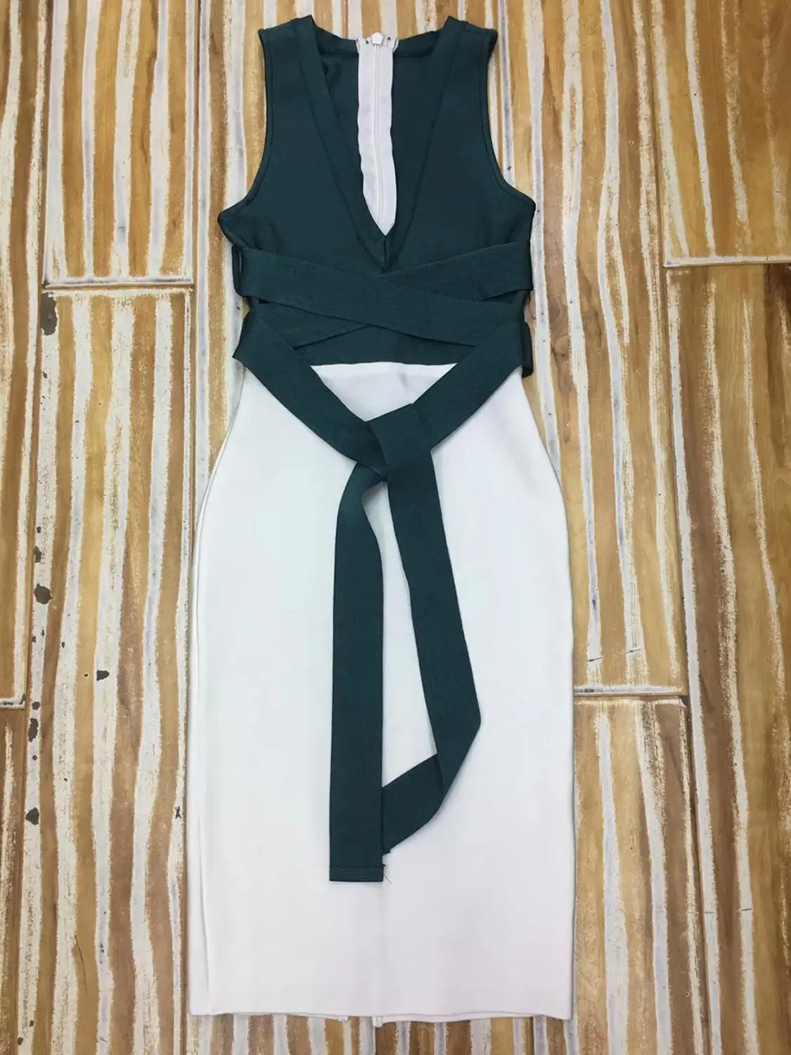 

Summer Dress Women 2019 Women Sexy Fashion Patchwork Bandage Dress Designer Knee Length Elegant Party Dress