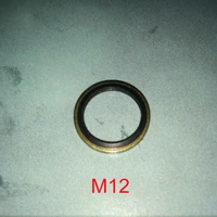 100 pcs metal rubber bonded seal oil drain plug washer gasket pad fit m12