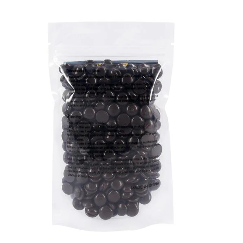 BlueZoo Waxing Hair Removal Hard Wax Beans Less Painful Much Cleaner Natural Hot Film Depilatory Set 100g Coffee Temperature Low | Красота и