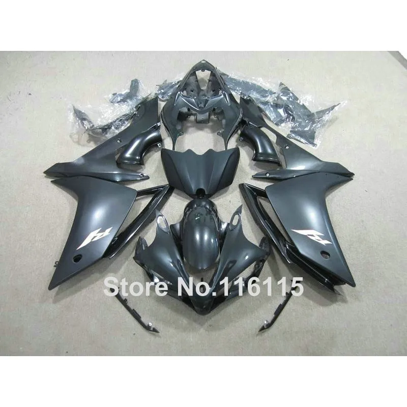 Литья под давлением идеально подходит для YAMAHA YZF R1 2007 2008 комплект обтекателей YZF-R1 07 08 все матовый черный Полный обтекатели комплект CF56