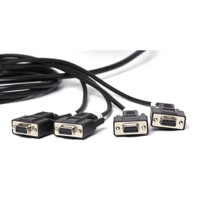 OBD2 16 Булавки проводного соединения кабеля Шнур 1 Мужской до 4 DB9 Интерфейс для RS232 инструмент диагностики последовательный Порты и разъёмы RS232 Интерфейс